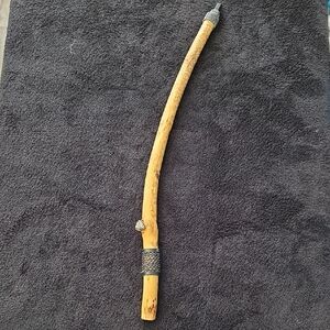 Handcrafted Wood Wand with Black Accents
